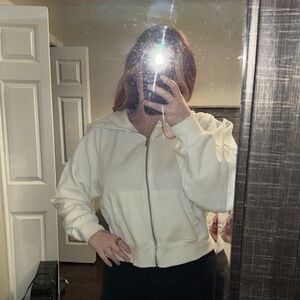 Calvin Klein Cream Zip-Up Jacket